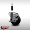 Service Caster 3.5'' SS Hard Rubber Swivel 7/8'' Expanding Stem Caster with Brake SCC-SSEX20S3514-HRS-TLB-78 - alternate 4